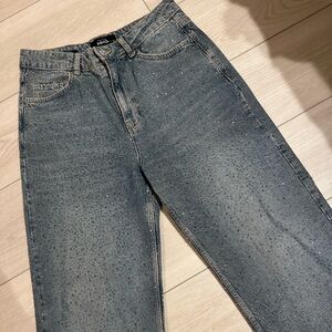Selection x Mango blue jeans women’s with sparkles size 6!